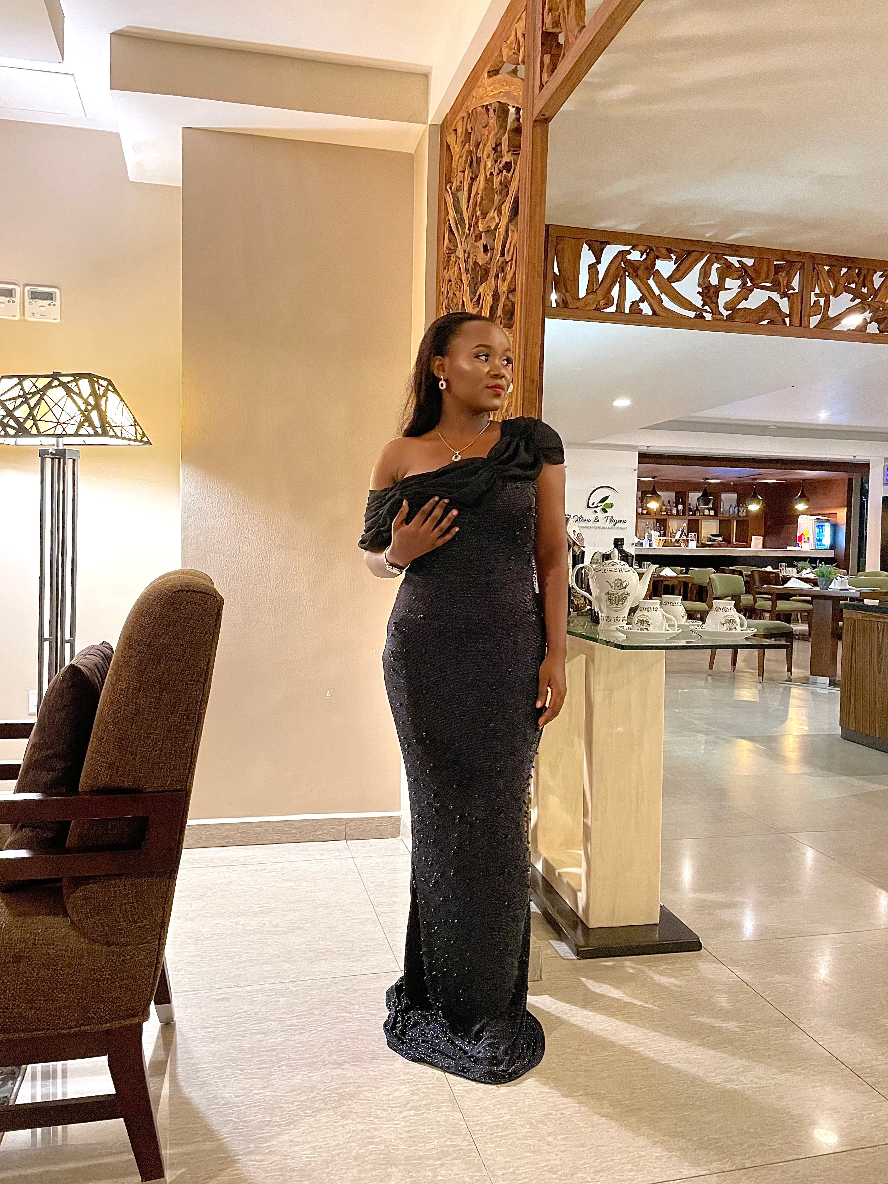 Black evening dress size 10-12